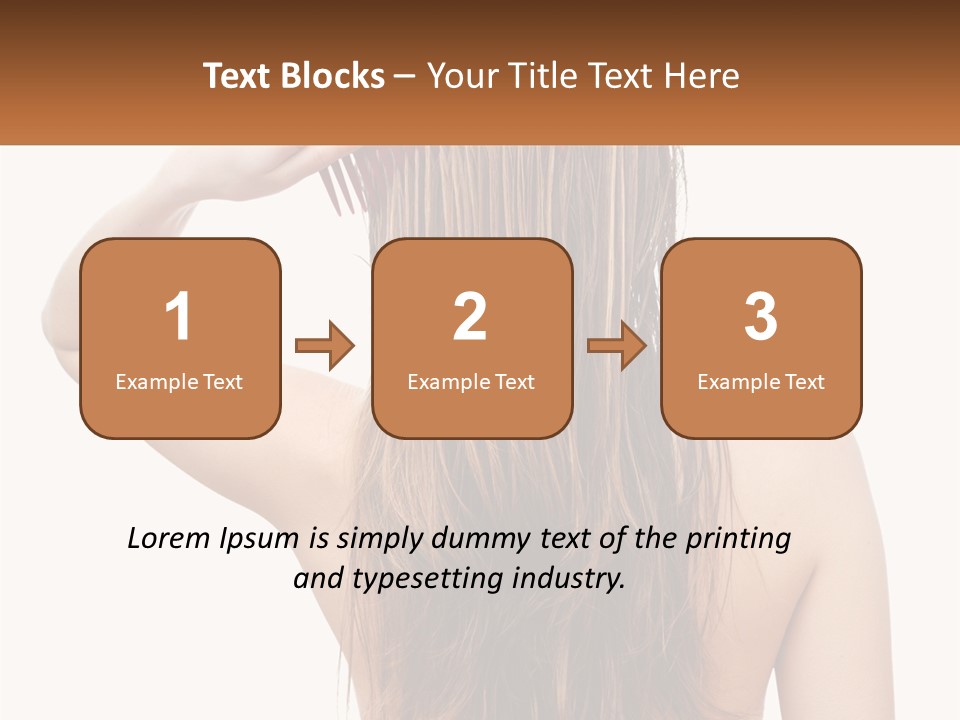 A Woman Holding A Comb Over Her Hair PowerPoint Template