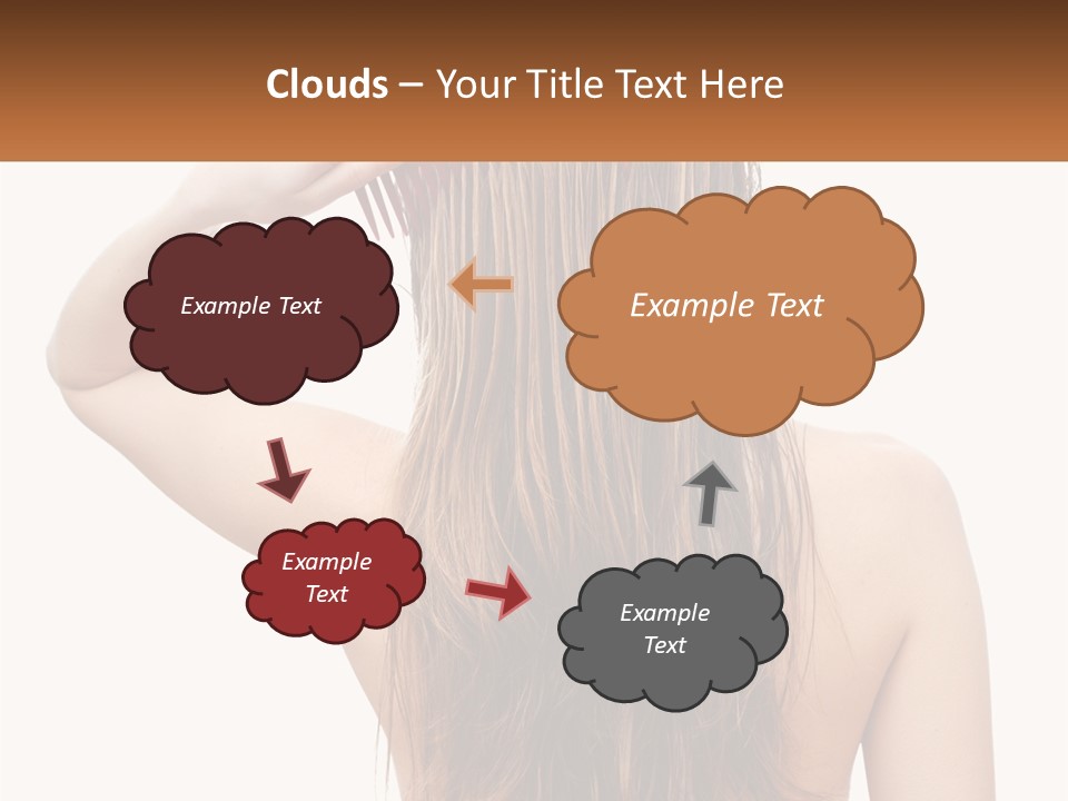 A Woman Holding A Comb Over Her Hair PowerPoint Template