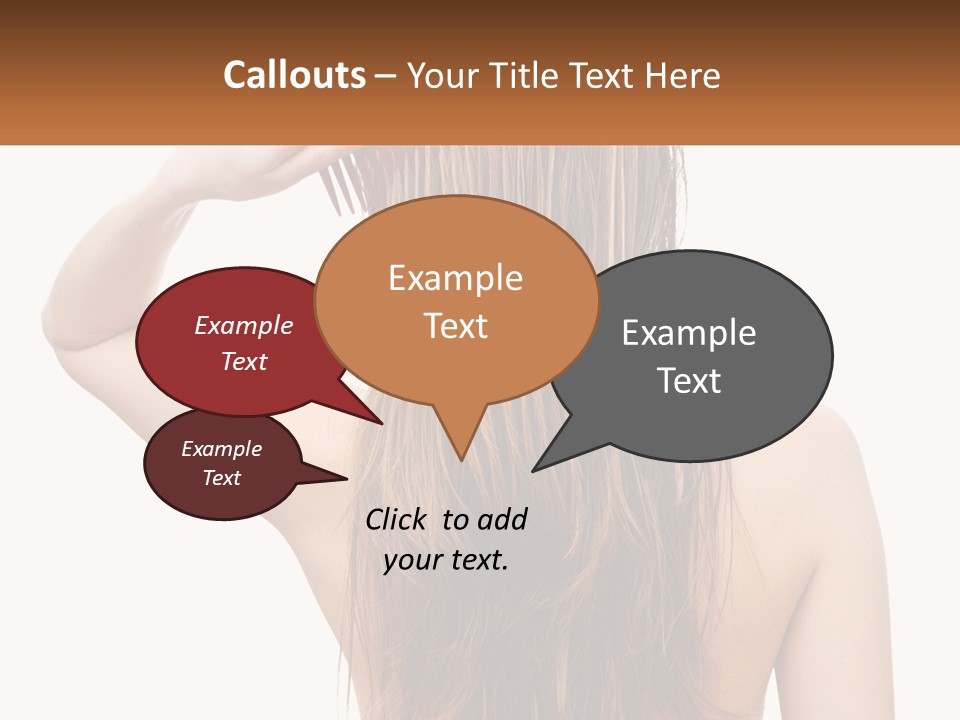 A Woman Holding A Comb Over Her Hair PowerPoint Template