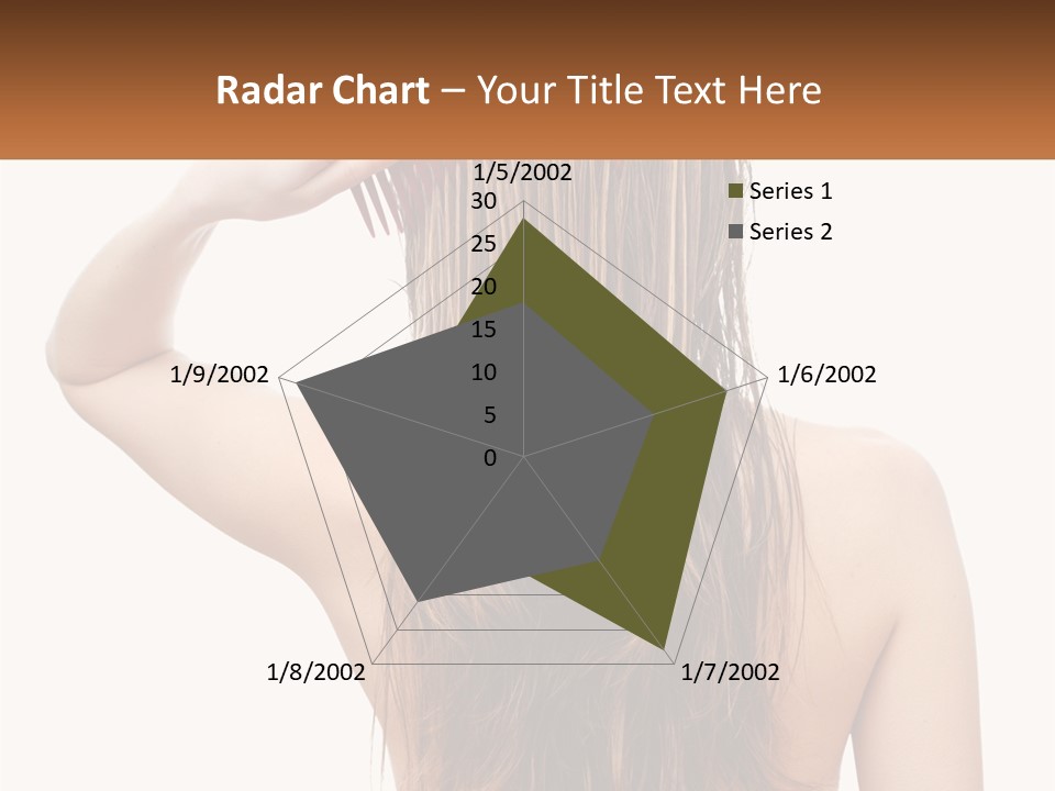 A Woman Holding A Comb Over Her Hair PowerPoint Template