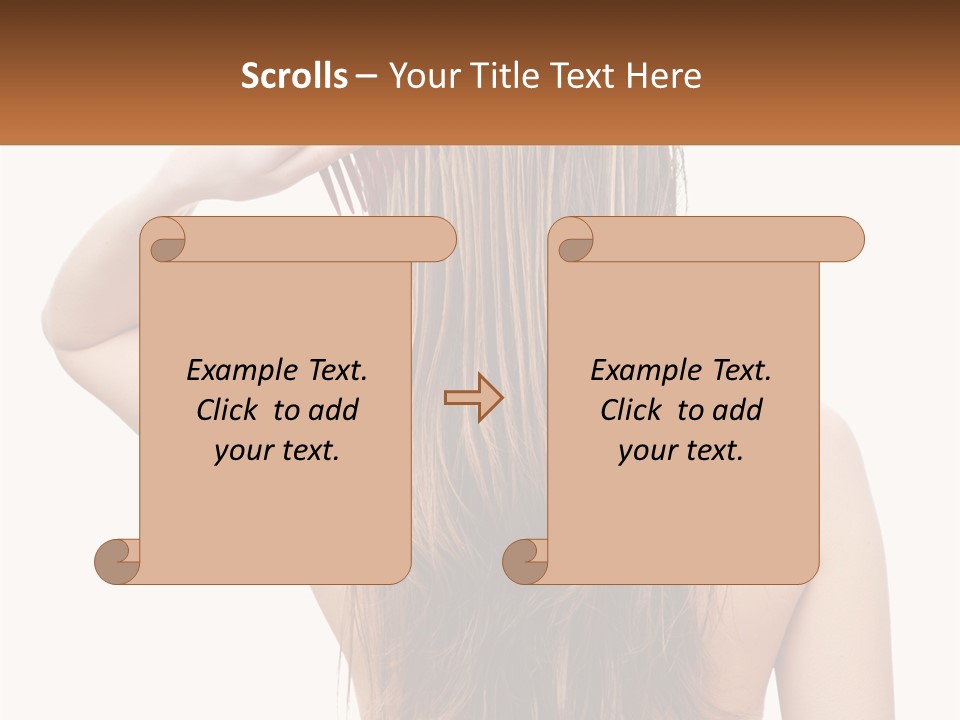 A Woman Holding A Comb Over Her Hair PowerPoint Template