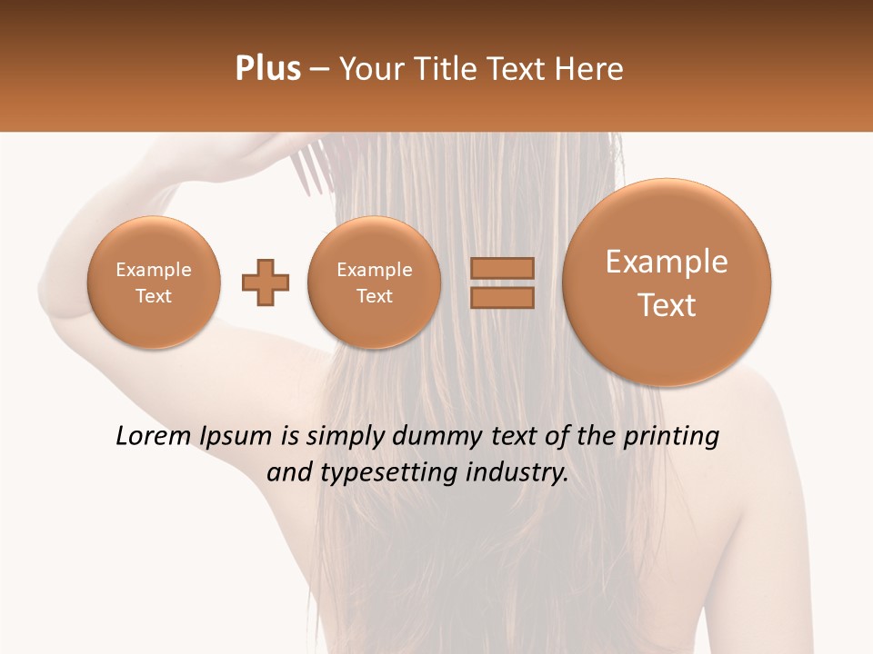 A Woman Holding A Comb Over Her Hair PowerPoint Template
