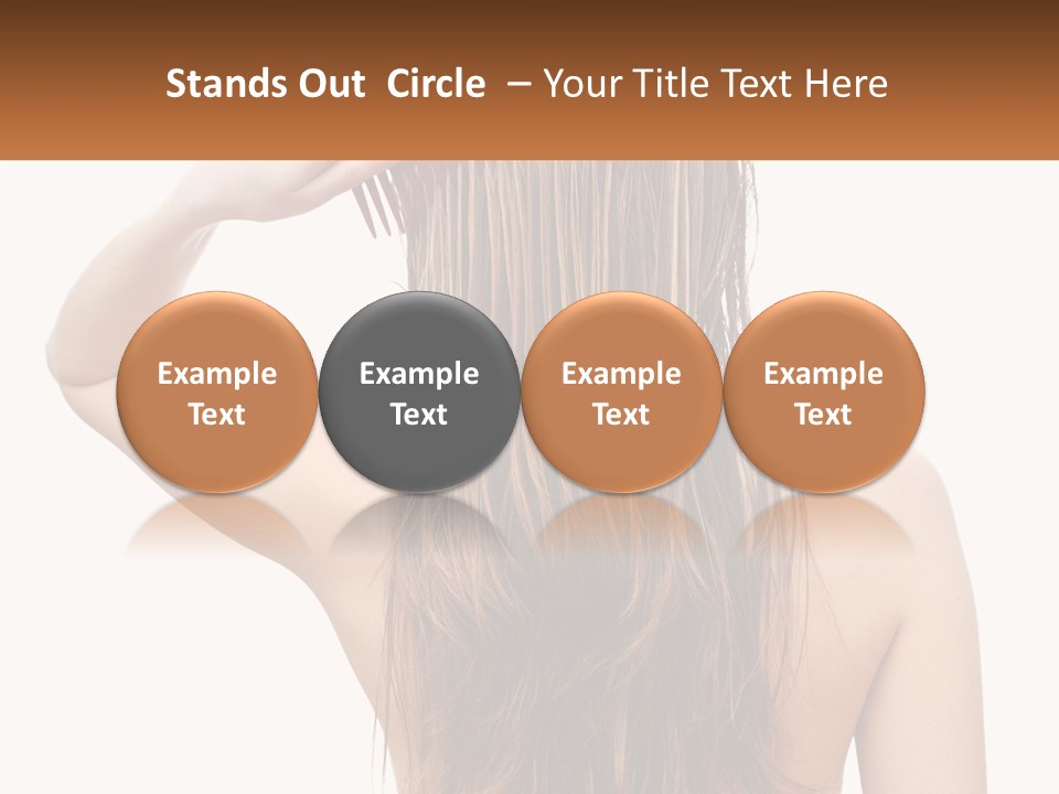 A Woman Holding A Comb Over Her Hair PowerPoint Template