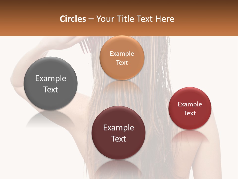 A Woman Holding A Comb Over Her Hair PowerPoint Template