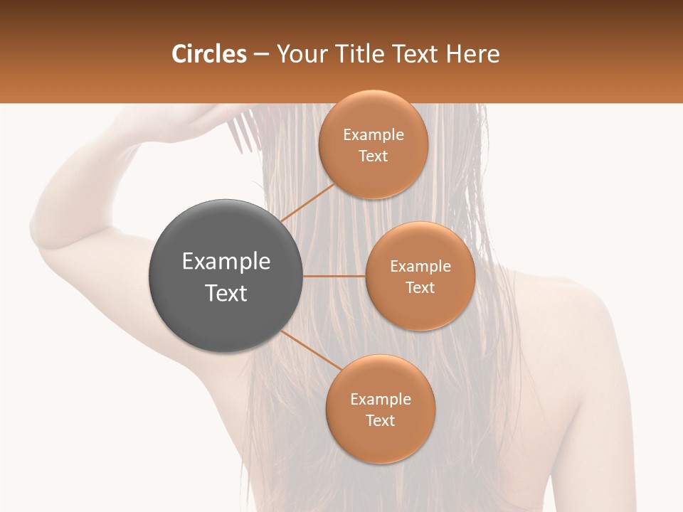 A Woman Holding A Comb Over Her Hair PowerPoint Template