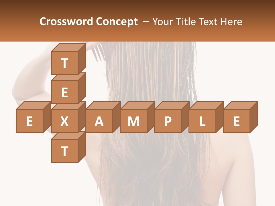 A Woman Holding A Comb Over Her Hair PowerPoint Template