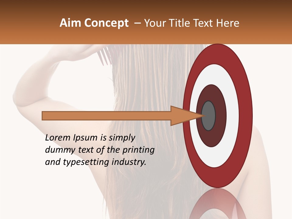 A Woman Holding A Comb Over Her Hair PowerPoint Template