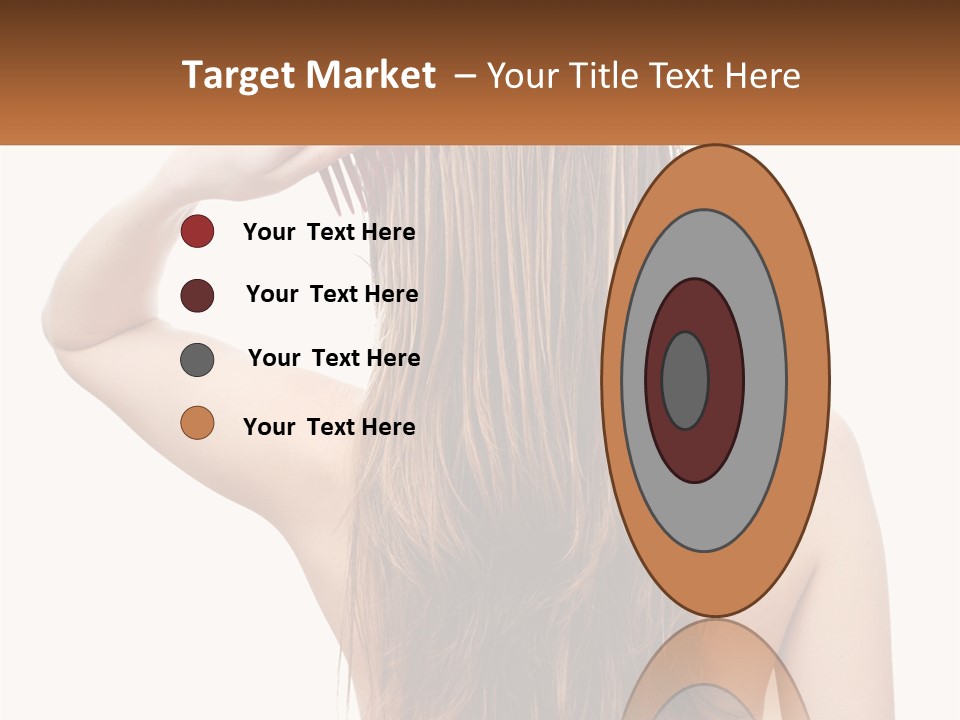 A Woman Holding A Comb Over Her Hair PowerPoint Template