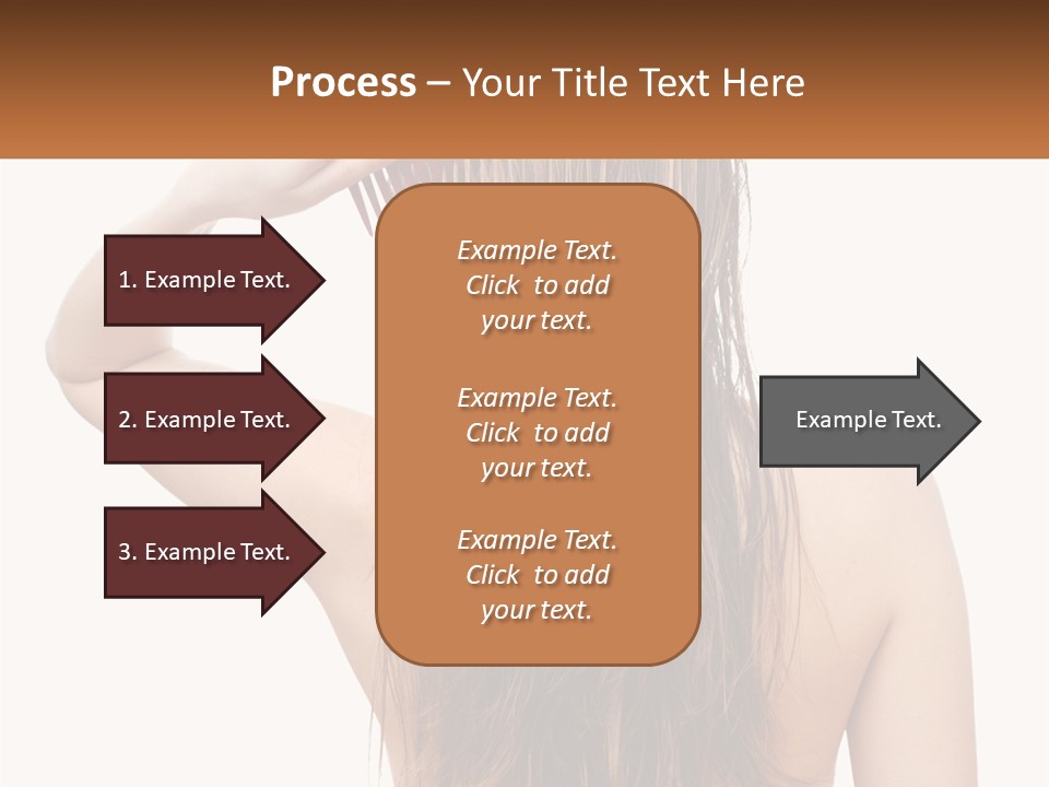 A Woman Holding A Comb Over Her Hair PowerPoint Template