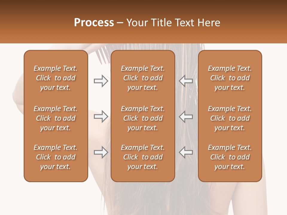 A Woman Holding A Comb Over Her Hair PowerPoint Template