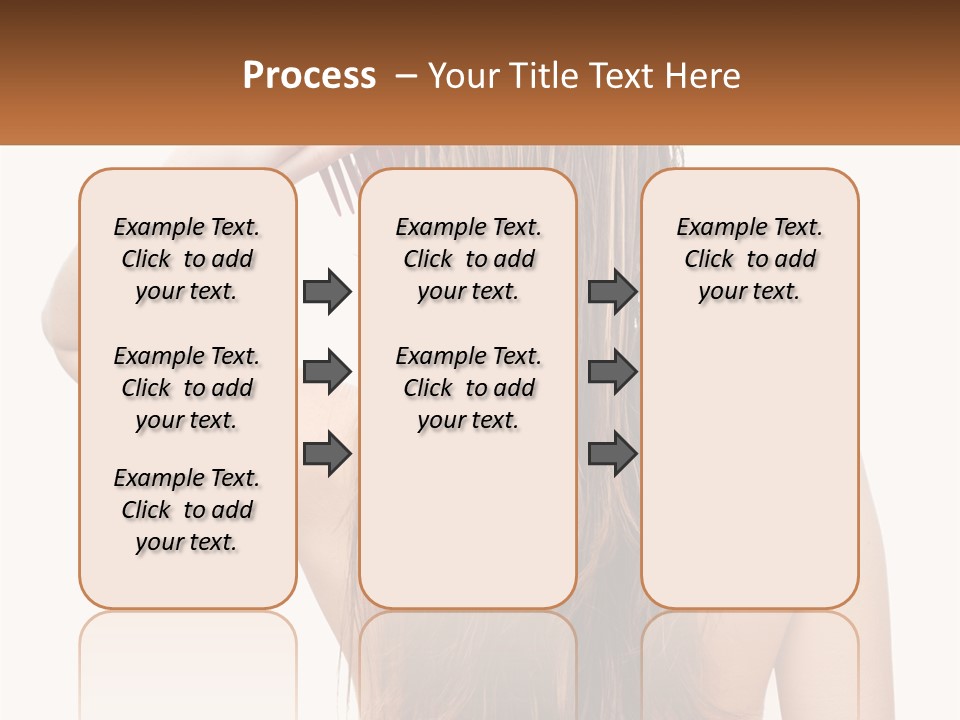 A Woman Holding A Comb Over Her Hair PowerPoint Template