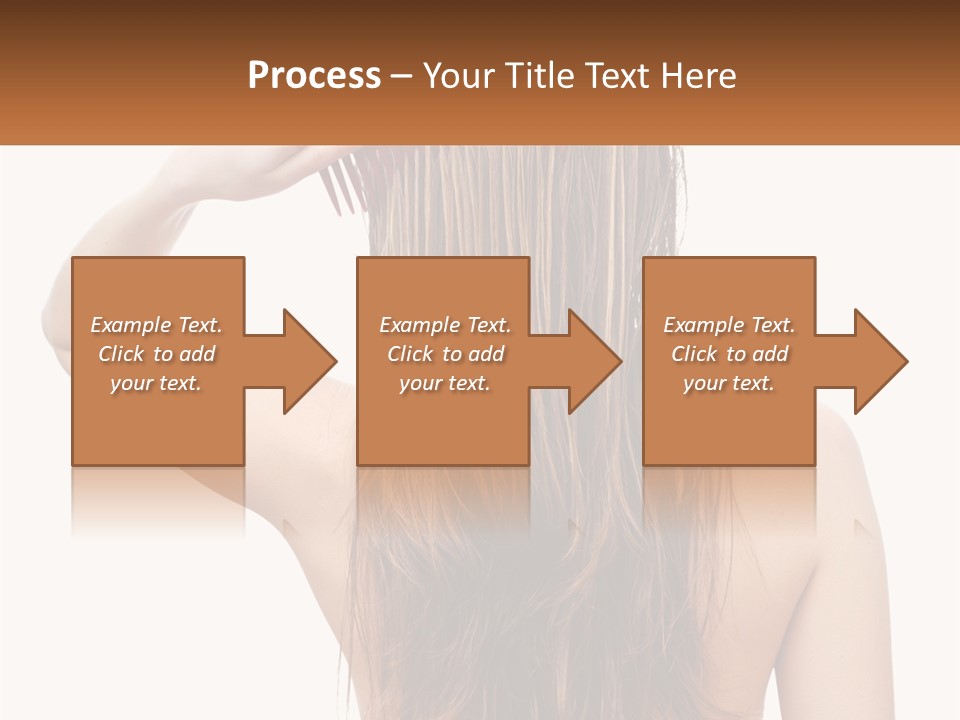 A Woman Holding A Comb Over Her Hair PowerPoint Template