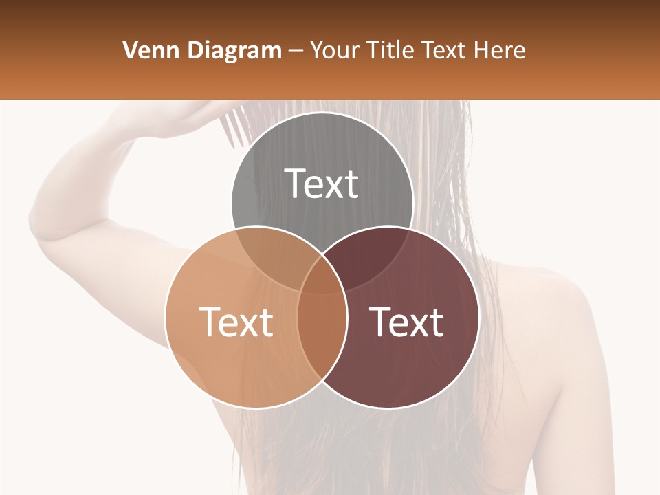 A Woman Holding A Comb Over Her Hair PowerPoint Template