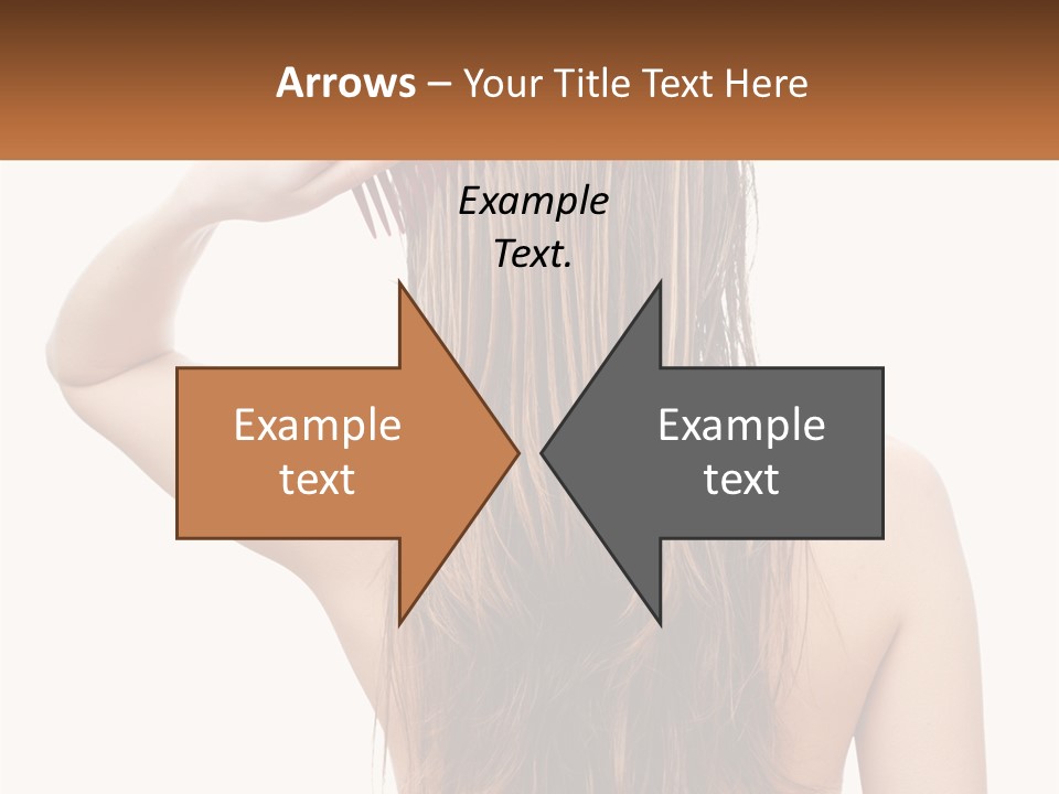 A Woman Holding A Comb Over Her Hair PowerPoint Template