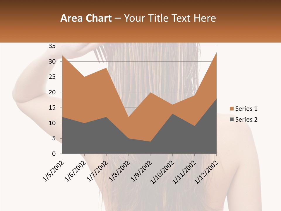 A Woman Holding A Comb Over Her Hair PowerPoint Template