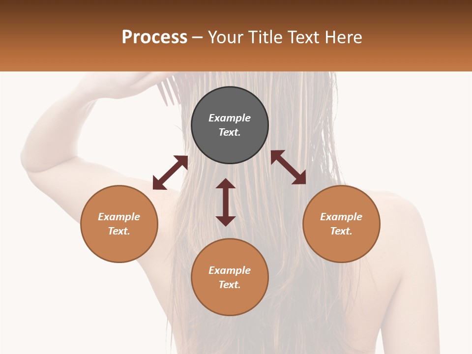 A Woman Holding A Comb Over Her Hair PowerPoint Template