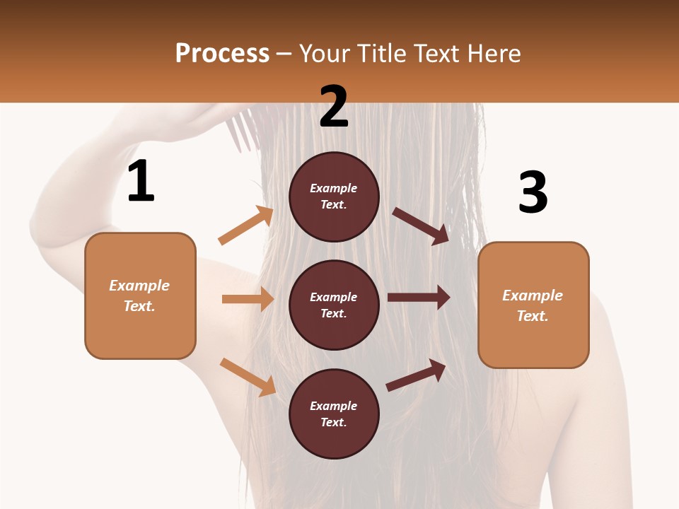 A Woman Holding A Comb Over Her Hair PowerPoint Template