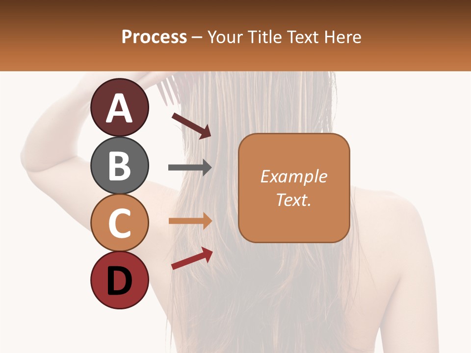 A Woman Holding A Comb Over Her Hair PowerPoint Template