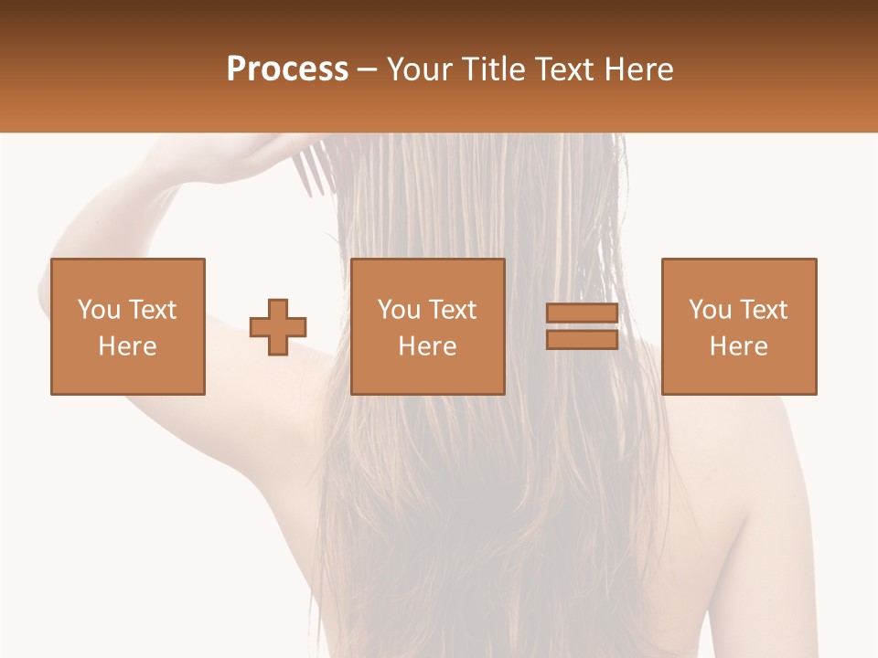 A Woman Holding A Comb Over Her Hair PowerPoint Template