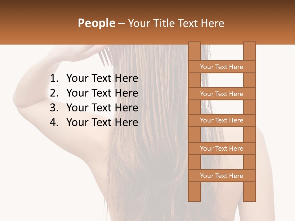 A Woman Holding A Comb Over Her Hair PowerPoint Template