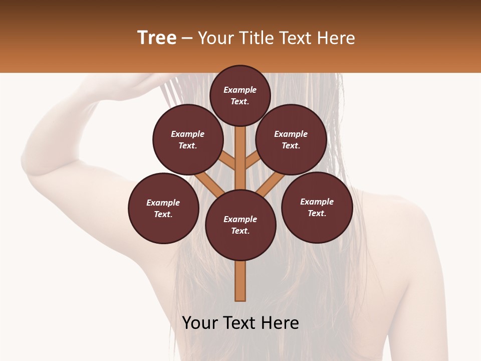 A Woman Holding A Comb Over Her Hair PowerPoint Template