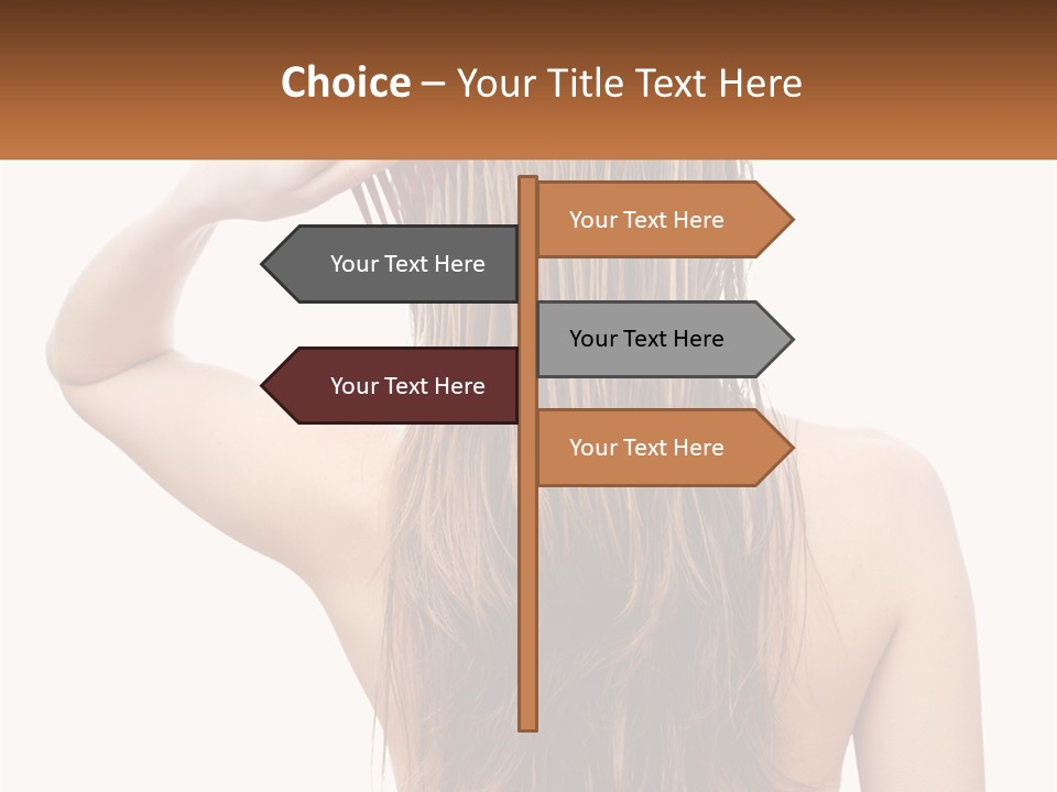 A Woman Holding A Comb Over Her Hair PowerPoint Template