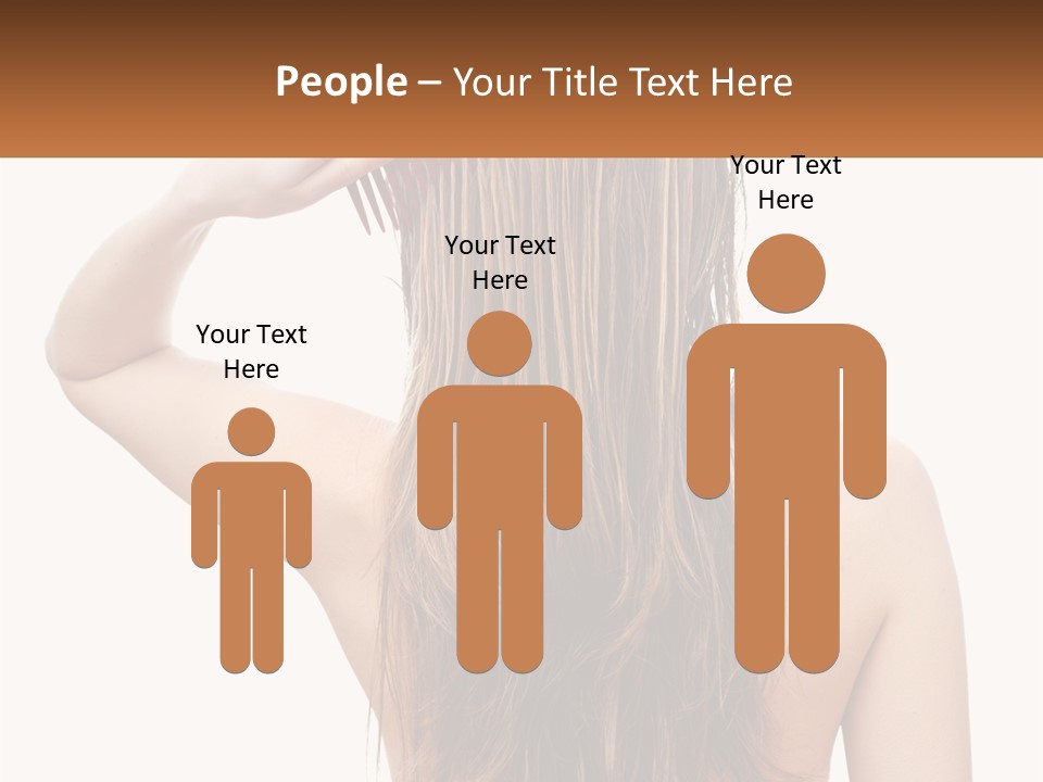 A Woman Holding A Comb Over Her Hair PowerPoint Template