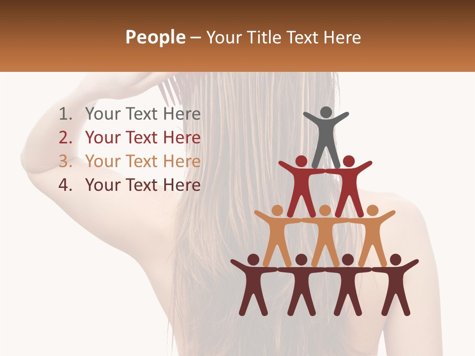 A Woman Holding A Comb Over Her Hair PowerPoint Template