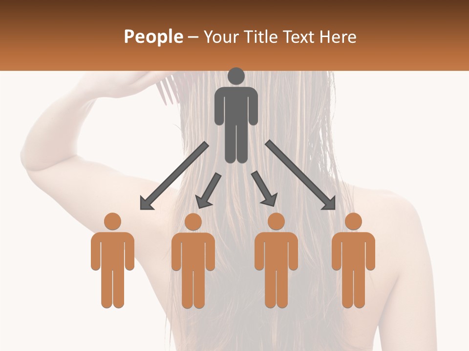 A Woman Holding A Comb Over Her Hair PowerPoint Template