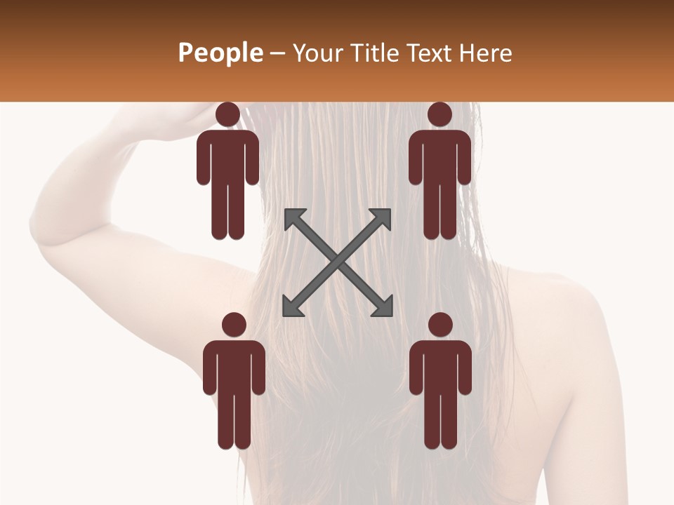 A Woman Holding A Comb Over Her Hair PowerPoint Template