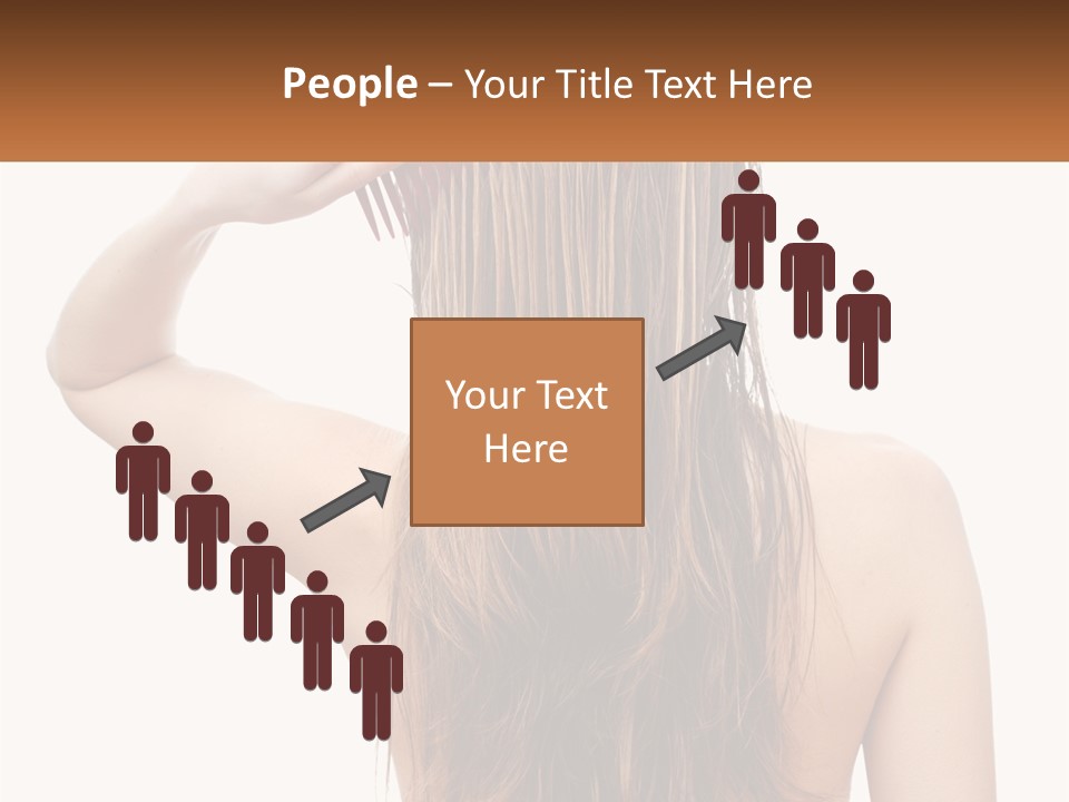 A Woman Holding A Comb Over Her Hair PowerPoint Template