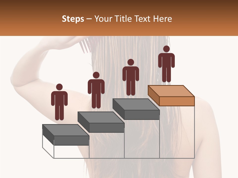 A Woman Holding A Comb Over Her Hair PowerPoint Template