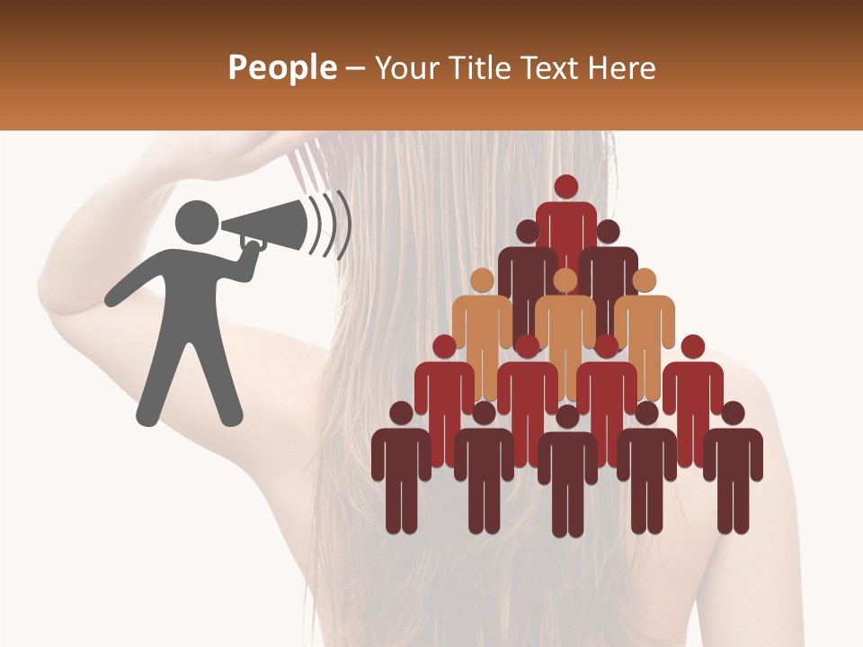 A Woman Holding A Comb Over Her Hair PowerPoint Template