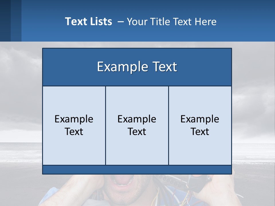 A Man Holding A Cell Phone Up To His Face PowerPoint Template