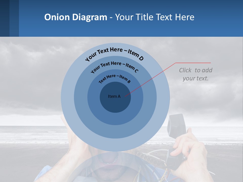 A Man Holding A Cell Phone Up To His Face PowerPoint Template