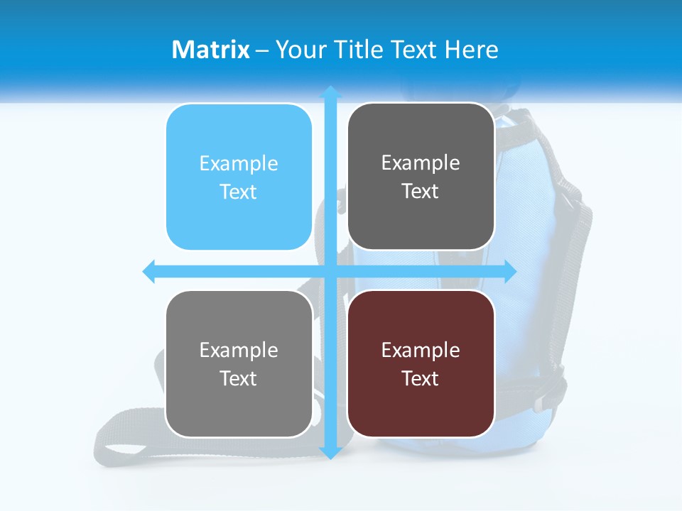 A Blue Lunch Bag With A Bottle Of Water On It PowerPoint Template