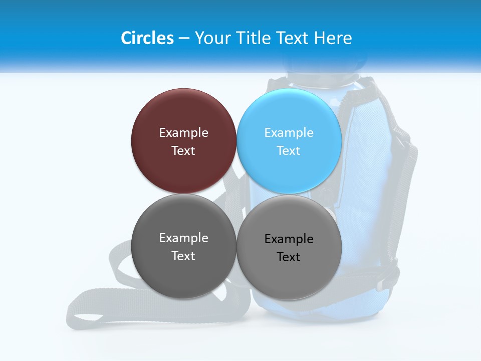 A Blue Lunch Bag With A Bottle Of Water On It PowerPoint Template