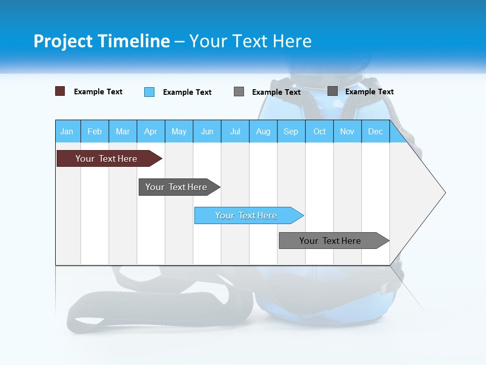 A Blue Lunch Bag With A Bottle Of Water On It PowerPoint Template