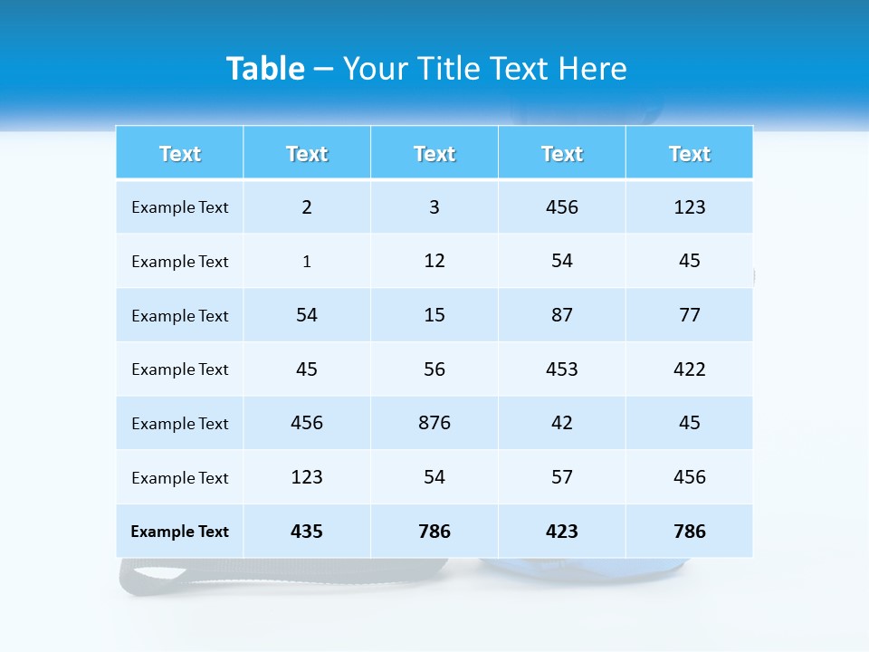 A Blue Lunch Bag With A Bottle Of Water On It PowerPoint Template