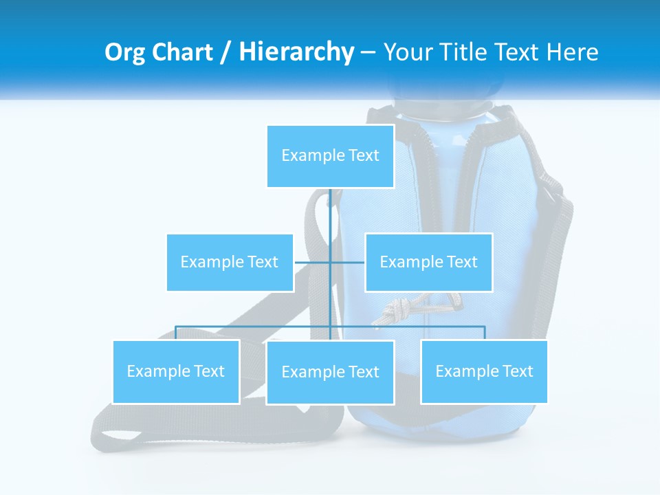 A Blue Lunch Bag With A Bottle Of Water On It PowerPoint Template