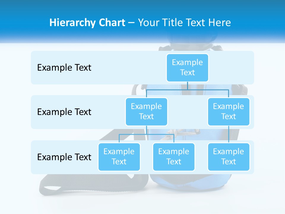 A Blue Lunch Bag With A Bottle Of Water On It PowerPoint Template