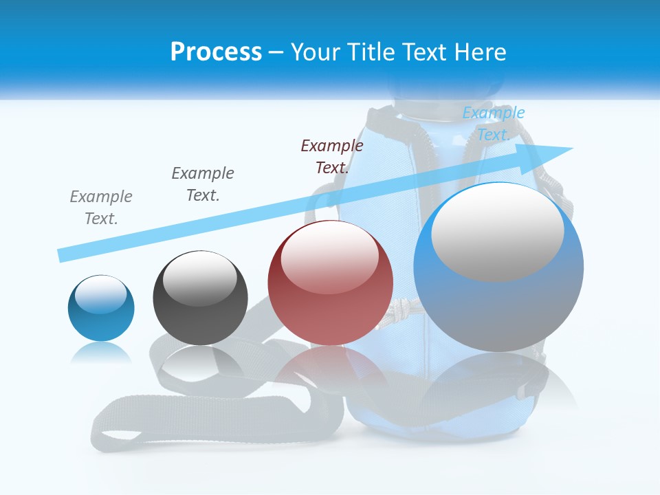 A Blue Lunch Bag With A Bottle Of Water On It PowerPoint Template