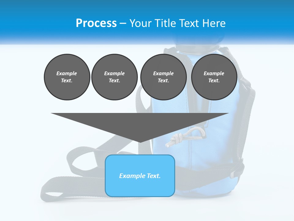 A Blue Lunch Bag With A Bottle Of Water On It PowerPoint Template