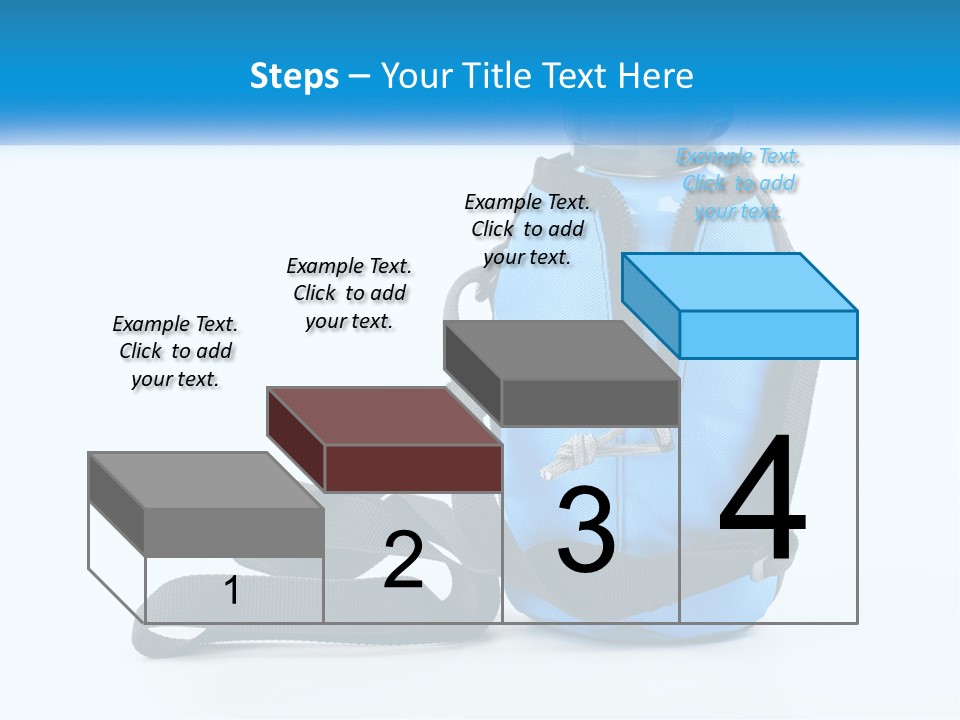 A Blue Lunch Bag With A Bottle Of Water On It PowerPoint Template