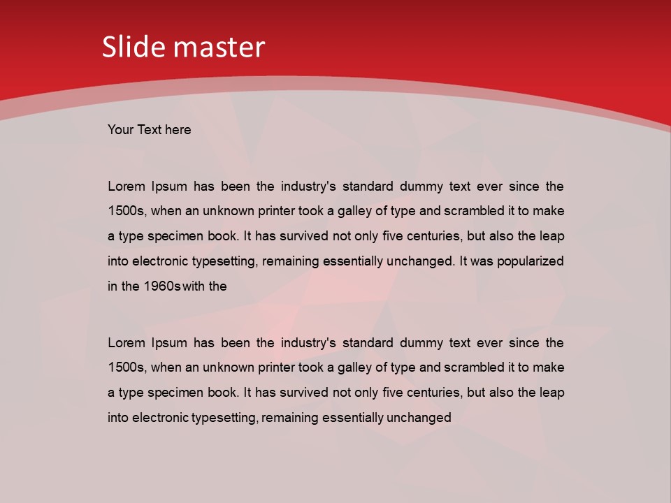 A Red Abstract Background With The Words Name Of Presentation PowerPoint Template