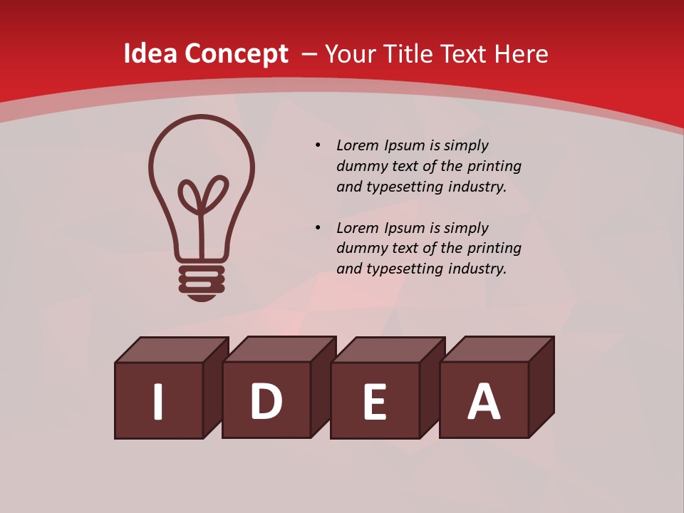 A Red Abstract Background With The Words Name Of Presentation PowerPoint Template