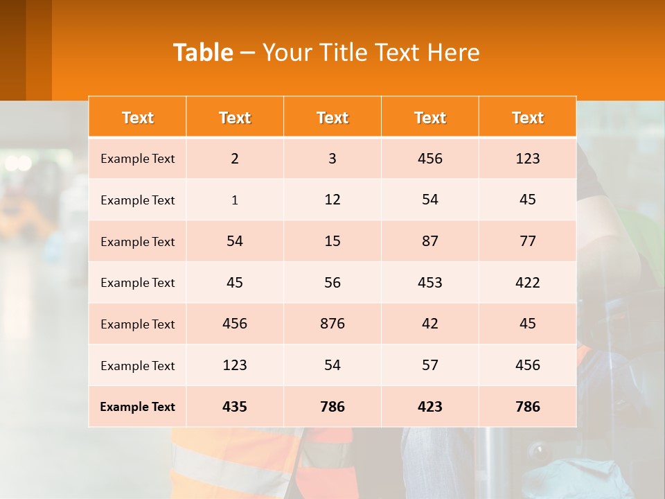 A Man And A Woman In Safety Vests Looking At A Tablet PowerPoint Template
