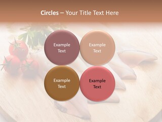 A Wooden Cutting Board Topped With Meat And Vegetables PowerPoint Template