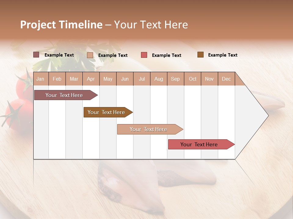 A Wooden Cutting Board Topped With Meat And Vegetables PowerPoint Template