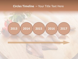 A Wooden Cutting Board Topped With Meat And Vegetables PowerPoint Template